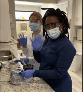 Student Pouring Study Models Dental Assistant Pouring Study Models