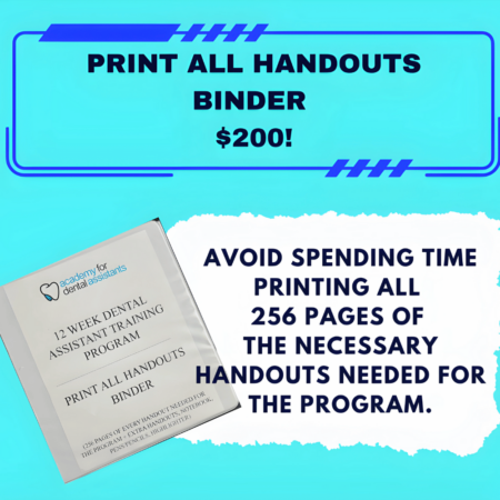 Image describes the context of a supply a school sells. The supply is a binder that includes all necessary content for the duration of the school. It allows the students to not worry about the hassle of printing 256 pages of information themselves.